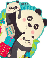 UK Greetings Panda Father's Day Card for Daddy from Kids, featuring a cute panda design on a greeting card.
