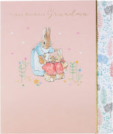 UK Greetings Peter Rabbit Grandma Birthday Card featuring colorful illustration of Peter Rabbit for grandma's birthday celebration.