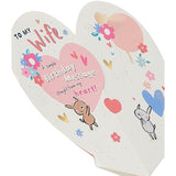 UK Greetings pop-up birthday card with heart design for wife, featuring a colorful and decorative greeting card image.