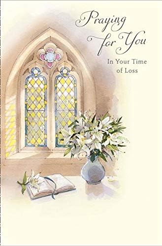 UK Greetings religious sympathy card with prayer design for bereavement and condolences, suitable for expressing heartfelt condolences