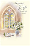 UK Greetings religious sympathy card with prayer design for bereavement and condolences, suitable for expressing heartfelt condolences