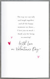 UK Greetings Riverside Couple Walking Valentine Card featuring a romantic scene for a partner, perfect for expressing love on Valentine's Day.