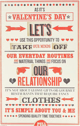 UK Greetings Romantic Cheeky Valentine's Day Card featuring playful heart illustrations and affectionate message.