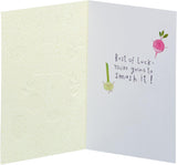 UK Greetings Rooting for You Good Luck Exams Card showing colorful design and encouraging message for students.