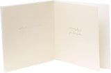 Elegant UK Greetings wedding greeting card featuring simple design with luxurious, intricate details on a white background.