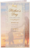 UK Greetings Mother's Day card with soft sentimental design, featuring heartfelt illustrations and message inside.