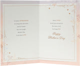 UK Greetings Mother's Day card with soft sentimental design, featuring heartfelt illustrations on a greeting card.