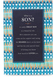 UK Greetings Son birthday card with cheerful design and heartfelt words, ideal for celebrating a special occasion.