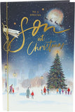 UK Greetings Son Christmas Card featuring festive holiday design, perfect for sending warm seasonal wishes to a special son.