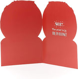 UK Greetings Son Funny Christmas Card featuring a festive Christmas pudding design, perfect for holiday greetings.