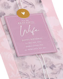 UK Greetings sophisticated birthday card for wife with 3D elements, featuring elegant design and floral accents.