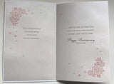 UK Greetings Special Couple die-cut luxury anniversary greeting card with pearls, designed for celebrating special occasions.