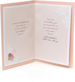 UK Greetings special daughter birthday card featuring a heartfelt sentiment and floral design for celebrating her special day.
