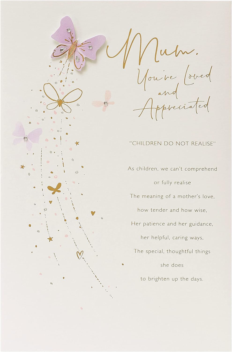 UK Greetings Mother's Day greeting card featuring a stunning floral design and elegant artwork, ideal for celebrating moms.