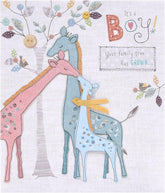 UK Greetings Sweet Giraffe New Baby Card featuring a cute giraffe illustration, perfect for celebrating a new arrival.
