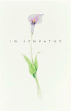 UK Greetings sympathy card featuring a classic watercolour flower design, elegant greeting card for condolences and sympathy messages.
