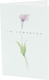 UK Greetings sympathy card featuring classic watercolor flower design, ideal for expressing condolences in a thoughtful way.