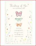 UK Greetings Thinking of You Mother's Day Card featuring butterflies, a heartfelt greeting card for Mother's Day.