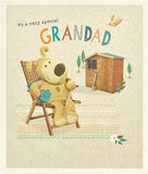 UK Greetings To a Very Special Grandad Boofle birthday card featuring colorful illustrations and heartfelt message for grandad.