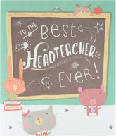 UK Greetings thank you card for the best head teacher, featuring heartfelt message and colorful design, ideal for teacher appreciation.