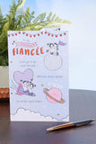 UK Greetings Valentine's Day card for fianc with cute sketch design, featuring romantic imagery on a greeting card.