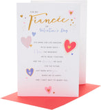 UK Greetings Valentine's Day card for fianc, featuring a heartfelt design, perfect for expressing love on special occasions.