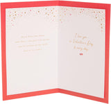 UK Greetings Valentine's Day card for partner featuring a champagne design, romantic greeting card for special occasions.
