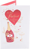 UK Greetings Valentine's Day card for partner featuring a champagne design, perfect for celebrating love and affection.