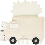 UK Greetings Valentine's Day card for her with pop-up flower truck design and included envelope, featuring a charming floral scene.