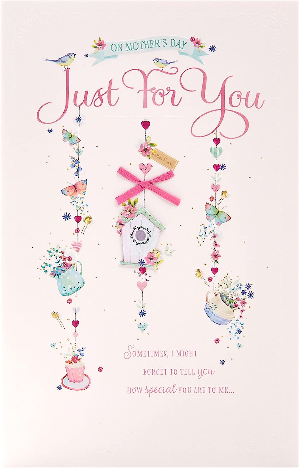 UK Greetings vintage design Mother's Day greeting card featuring classic floral artwork and elegant typography.