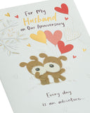 UK Greetings wedding anniversary greeting card for husband featuring a lovely design, perfect for celebrating special moments.