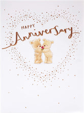 UK Greetings wedding anniversary greeting card featuring adorable teddies, perfect for celebrating special moments with a loved one.