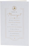 UK Greetings wedding greeting card for him, her, or friend featuring a poetic design, ideal for celebrating special occasions.