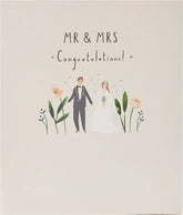 UK Greetings wedding congratulations card featuring bride and groom design, perfect for sending heartfelt wishes on their special day.