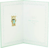 UK Greetings wife anniversary card featuring a romantic design with a heart, perfect for celebrating special occasions.