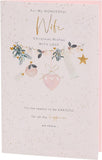 UK Greetings Wife Bauble Christmas Card showing festive design with "Wife" message and holiday-themed artwork.
