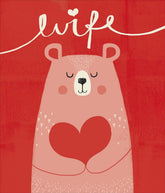 UK Greetings Wife Cute Bear Valentine's Day greeting card featuring adorable bear illustration and heartfelt message.