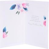 UK Greetings Mother's Day Card for Mum from Son featuring a colorful floral bouquet design.
