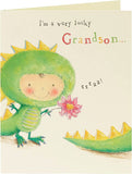 UK Greetings Mother's Day card featuring a sweet dinosaur design from a grandson, perfect for celebrating moms.