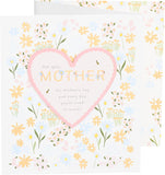 Mother's Day greeting card from UK Greetings with floral and heart design, suitable for mum, grandma, wife, and women.