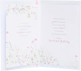 Sentimental UK Greetings daughter birthday card with heartfelt design and envelope, measures 155 x 235 mm, for girls and women.