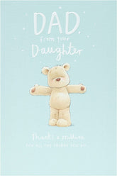 UK Greetings Father's Day card featuring an adorable teddy bear design for dad, made of stationery materials from UK Greetings.