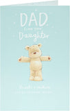 UK Greetings Father's Day card featuring an adorable teddy bear design, perfect for daughters to give to dad.