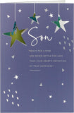 UK Greetings birthday card for son featuring bold, meaningful greeting with colorful design, suitable for celebrating his special day.