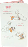 Disney Aristocats birthday card by UK Greetings featuring colorful feline illustrations on stationery for celebrations.