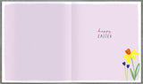 UK Greetings Easter Wishes artistic watercolour Easter card, featuring vibrant floral design on high-quality stationery.