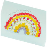 UK Greetings floral rainbow birthday wishes card with colorful meadow design, perfect for cheerful stationery gifts.