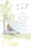 UK Greetings Fathers Day card featuring a relaxing scene with a book and heartfelt poem for Dad, ideal for celebrating Fathers Day.