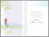 UK Greetings Father's Day card featuring a relaxing scene with a book and heartfelt poem for Dad, part of stationery collection.