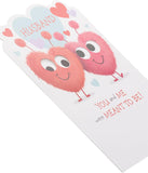 UK Greetings Valentine's Day card for husband featuring a fluffy hearts design, perfect for expressing love on Valentine's Day
